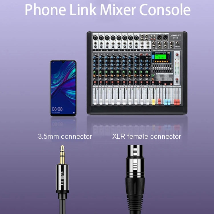 JINGHUA 3.5mm Male To XLR Female Microphone Cable Computer Mixer Audio Cable, Length: 3m - Microphone Audio Cable & Connector by JINGHUA | Online Shopping UK | buy2fix