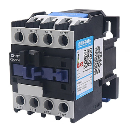 CHNT CJX2-2501 25A 220V Silver Alloy Contacts Multi-Purpose Single-Phase AC Contactor - Relays by CHNT | Online Shopping UK | buy2fix