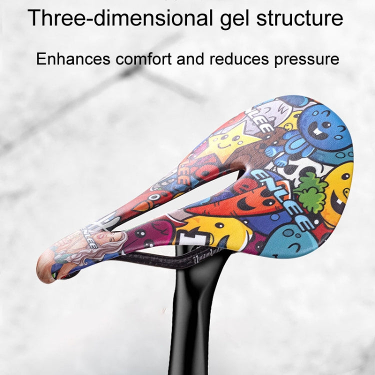 ENLEE E-ZD412 Bicycle Carbon Fiber Cushion Outdoor Riding Mountain Bike Saddle, Style: Camouflage - Bicycle Saddle by ENLEE | Online Shopping UK | buy2fix