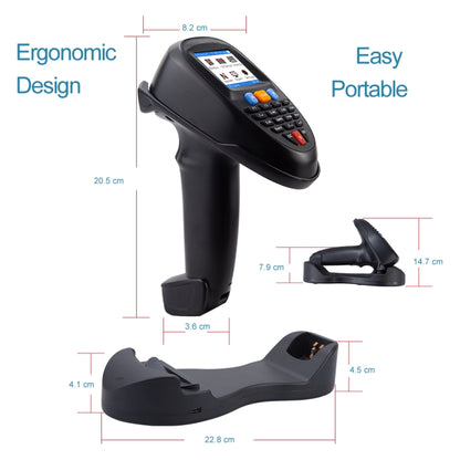 2D  Wireless Barcode Reader Scanner Data Collector With 2.2-Inch LCD Screen - Barcode Scanner by buy2fix | Online Shopping UK | buy2fix