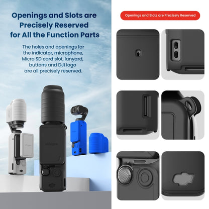 For DJI Osmo Pocket 3 AMagisn Silicone Protection Case Movement Camera Accessories, Style: 5 In 1 Black - Case & Bags by aMagisn | Online Shopping UK | buy2fix