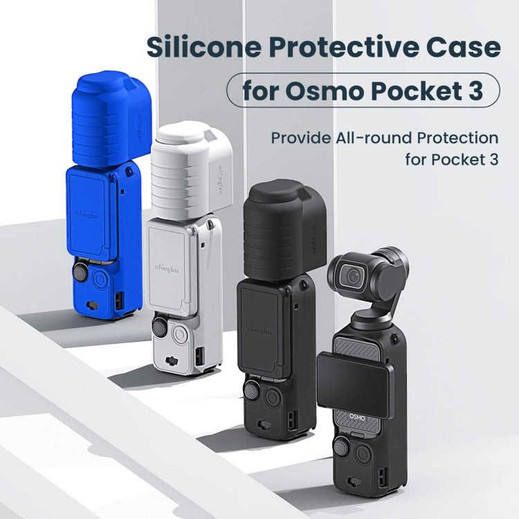 For DJI Osmo Pocket 3 AMagisn Silicone Protection Case Movement Camera Accessories, Style: 5 In 1 Gray - Case & Bags by aMagisn | Online Shopping UK | buy2fix