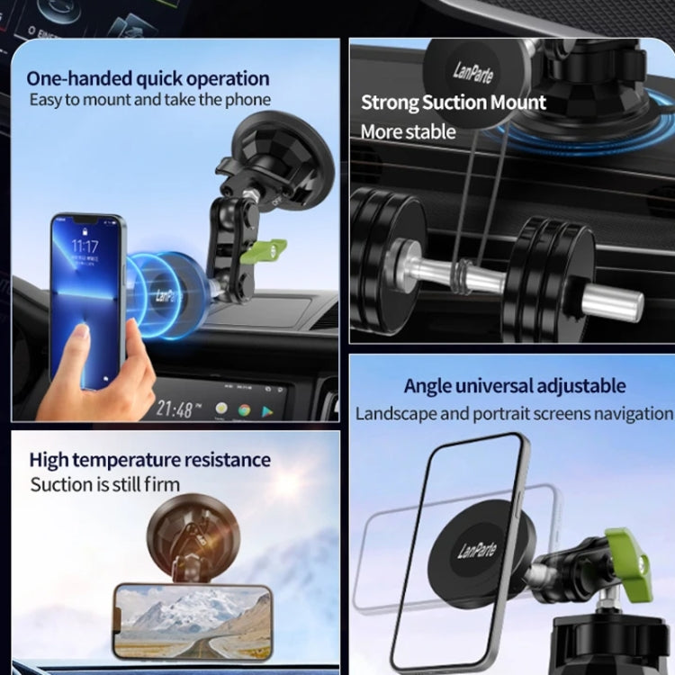 Lanparte Magnetic Car Phone Holder Adjustable Suction Cup Navigation Stand RBA-M01N - Car Holders by Lanparte | Online Shopping UK | buy2fix