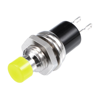 10 PCS 7mm Thread Multicolor 2 Pins Momentary Push Button Switch(Yellow) - Consumer Electronics by buy2fix | Online Shopping UK | buy2fix