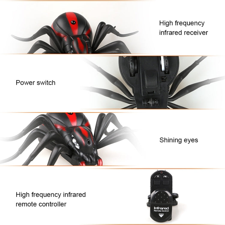 Tricky Funny Toy Infrared Remote Control Scary Creepy Spider, Size: 16*10cm -  by buy2fix | Online Shopping UK | buy2fix