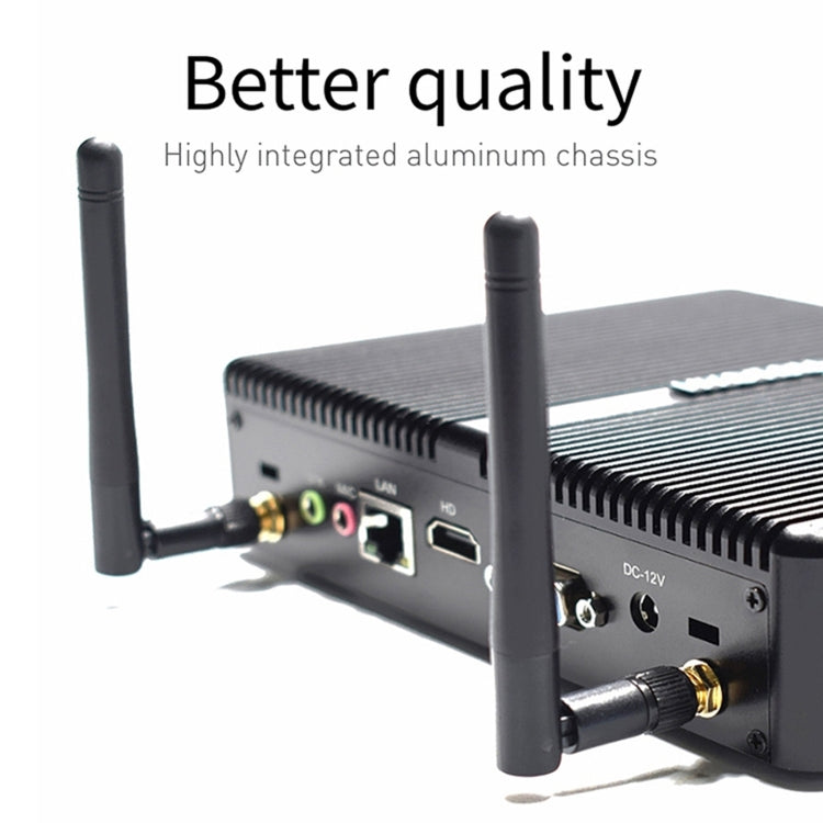 HYSTOU H2 Windows / Linux System Mini PC, Intel Core I5-7267U Dual Core Four Threads up to 3.50GHz, Support mSATA 3.0, 8GB RAM DDR3 + 512GB SSD (Black) - Computer & Networking by buy2fix | Online Shopping UK | buy2fix