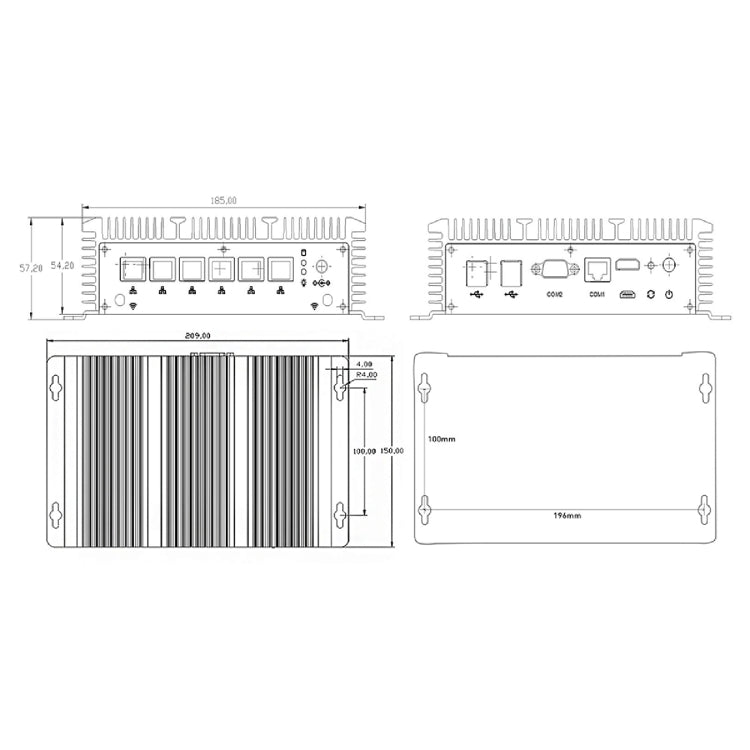 HYSTOU P09-6L Windows / Linux System Mini PC, Intel Celeron 3865U 2 Core 2 Threads up to 1.80GHz, Support mSATA, 4GB RAM DDR3 + 128GB SSD - Computer & Networking by HYSTOU | Online Shopping UK | buy2fix