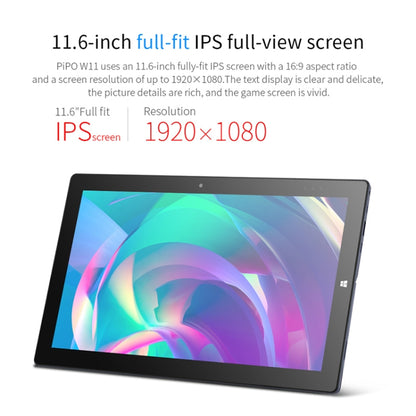 PiPO W11 2 in 1 Tablet PC, 11.6 inch, 8GB+128GB+512GB SSD, Windows 10, Intel Gemini Lake N4120 Quad Core Up to 2.6GHz, with Keyboard & Stylus Pen, Support Dual Band WiFi & Bluetooth & Micro SD Card - PiPO by PiPo | Online Shopping UK | buy2fix