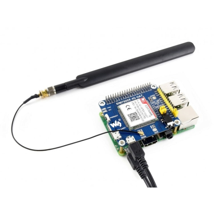 Waveshare 4G / 3G / 2G / GSM / GPRS / GNSS HAT for Raspberry Pi, LTE CAT4, for Southeast Asia, West Asia, Europe, Africa - Modules Expansions Accessories by Waveshare | Online Shopping UK | buy2fix