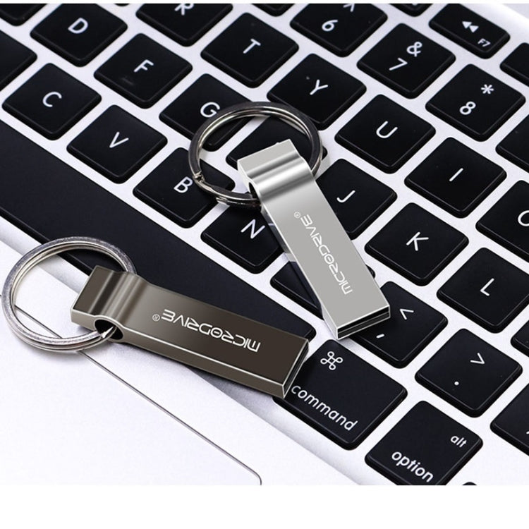 MicroDrive 64GB USB 2.0 Metal Keychain U Disk (Grey) - Computer & Networking by MicroDrive | Online Shopping UK | buy2fix