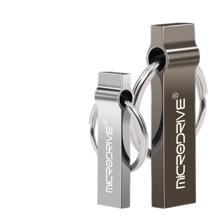 MicroDrive 128GB USB 2.0 Metal Keychain U Disk (Black) - Computer & Networking by MicroDrive | Online Shopping UK | buy2fix