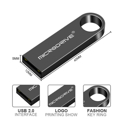 MicroDrive 16GB USB 2.0 Metal Waterproof High Speed U Disk(Gold) - Computer & Networking by MicroDrive | Online Shopping UK | buy2fix