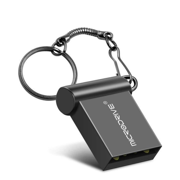 MicroDrive 32GB USB 2.0 Metal Mini USB Flash Drives U Disk (Black) - USB Flash Drives by MicroDrive | Online Shopping UK | buy2fix