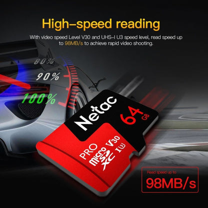 Netac P500 PRO 64GB U3 Speed Level Automobile Data Recorder Monitor Camera Memory Card TF Card - Micro SD Card by Netac | Online Shopping UK | buy2fix