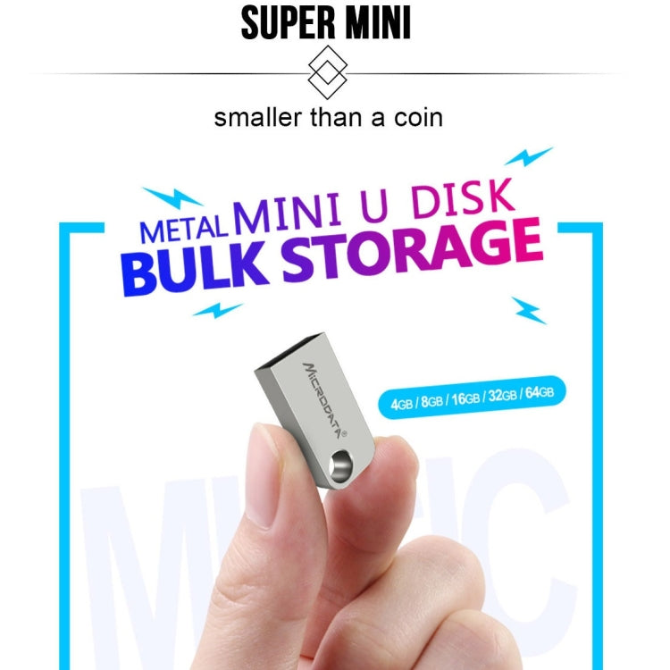 Microdata 8GB USB 2.0 Mini Metal U Disk - USB Flash Drives by Microdata | Online Shopping UK | buy2fix