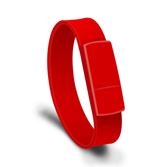 MicroDrive 64GB USB 2.0 Fashion Bracelet Wristband U Disk (Red) - Computer & Networking by MicroDrive | Online Shopping UK | buy2fix