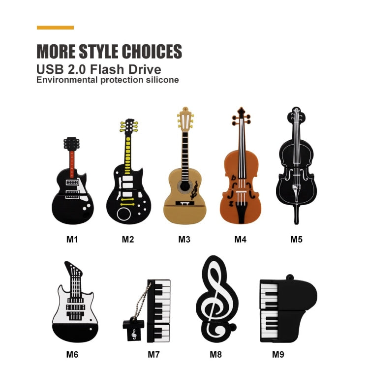 MicroDrive 8GB USB 2.0 Medium Violin U Disk - USB Flash Drives by MicroDrive | Online Shopping UK | buy2fix